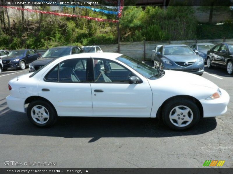 Bright White / Graphite 2002 Chevrolet Cavalier Sedan