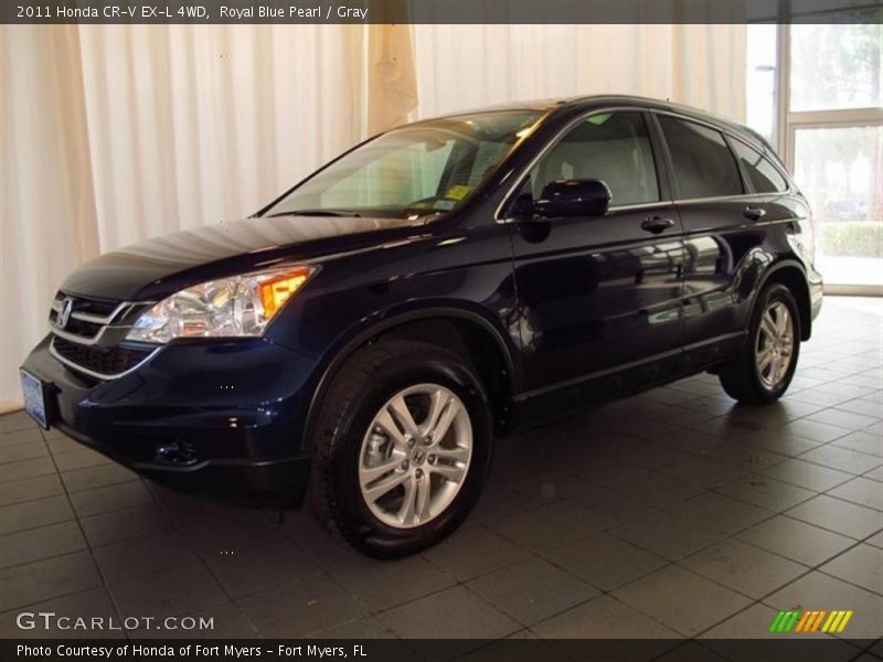 Royal Blue Pearl / Gray 2011 Honda CR-V EX-L 4WD