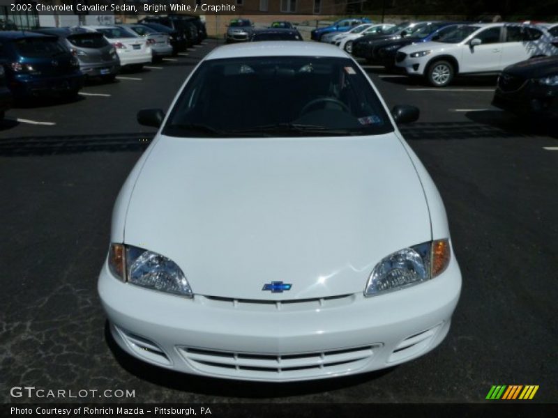 Bright White / Graphite 2002 Chevrolet Cavalier Sedan