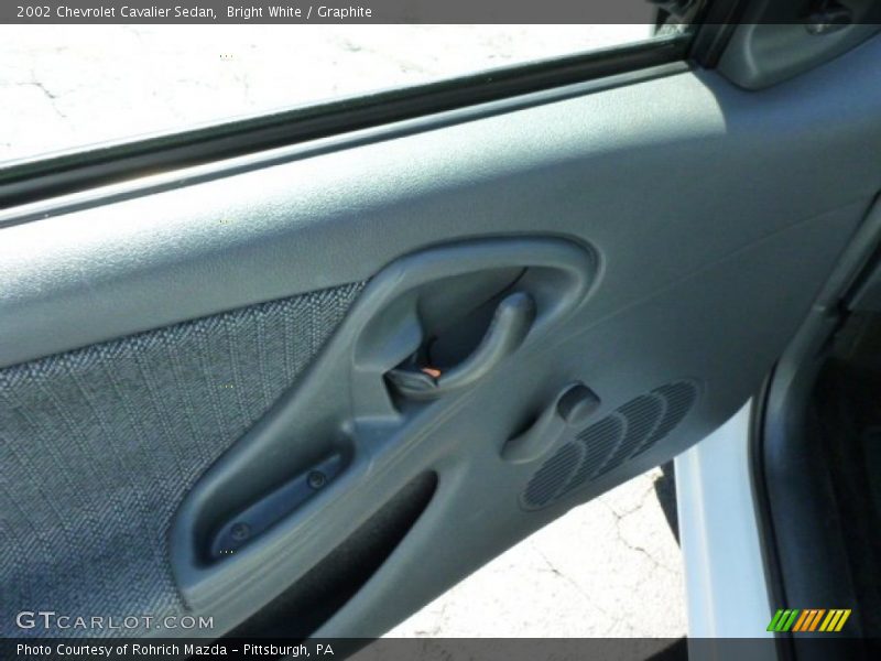 Bright White / Graphite 2002 Chevrolet Cavalier Sedan