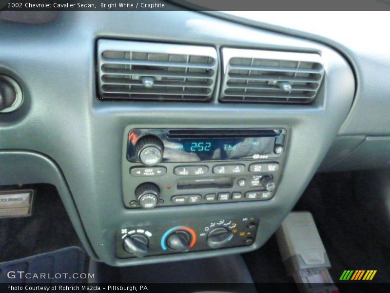Bright White / Graphite 2002 Chevrolet Cavalier Sedan