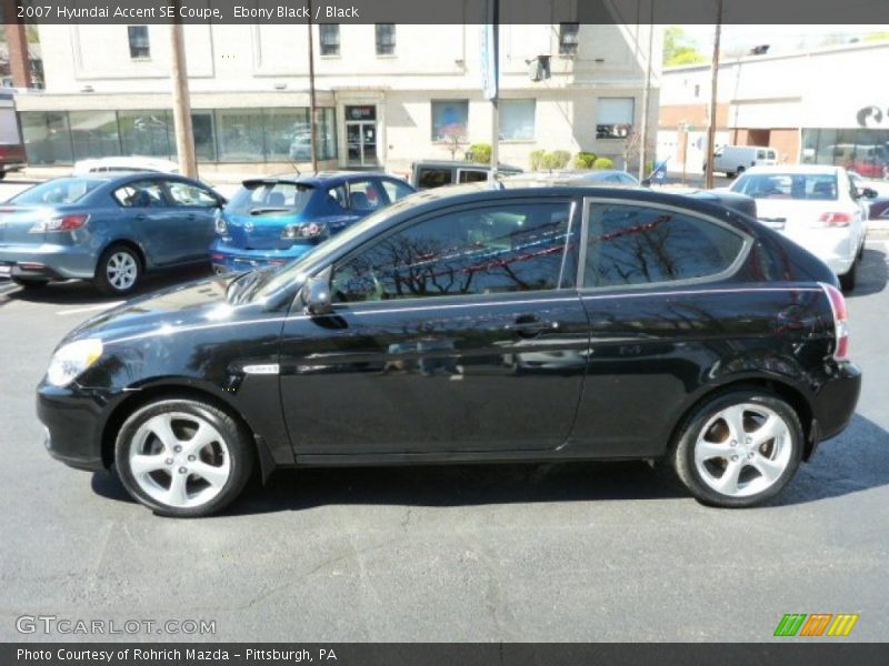 Ebony Black / Black 2007 Hyundai Accent SE Coupe