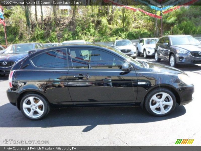 Ebony Black / Black 2007 Hyundai Accent SE Coupe