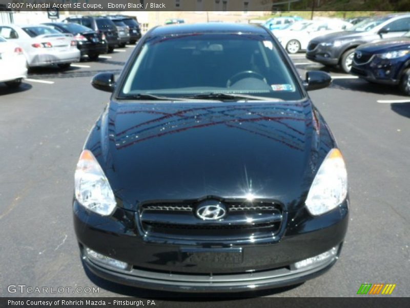 Ebony Black / Black 2007 Hyundai Accent SE Coupe