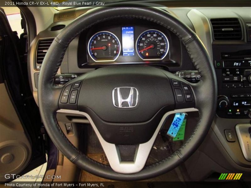 Royal Blue Pearl / Gray 2011 Honda CR-V EX-L 4WD