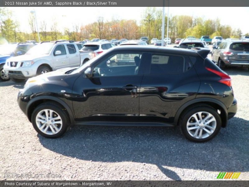 Sapphire Black / Black/Silver Trim 2013 Nissan Juke SV AWD