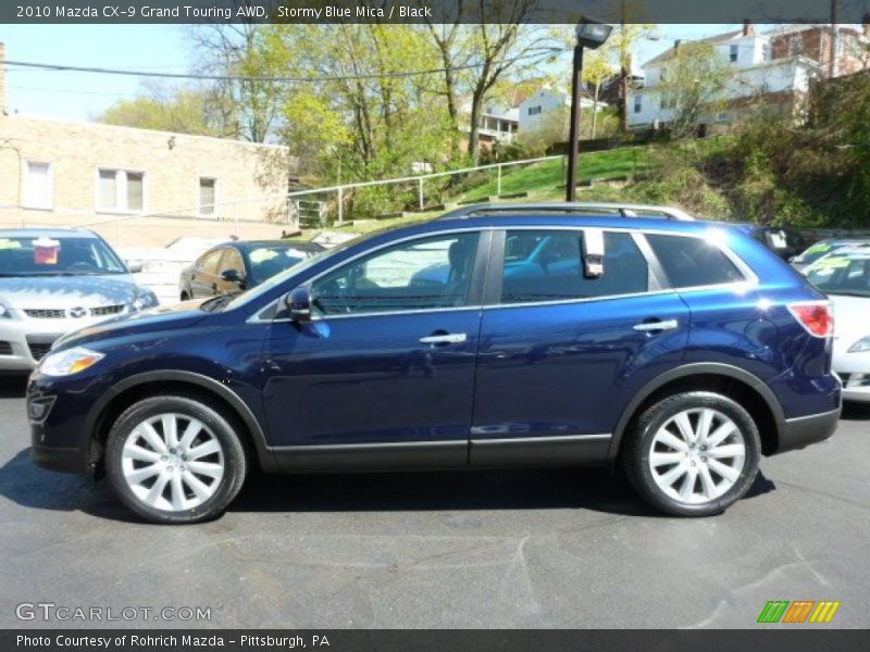 Stormy Blue Mica / Black 2010 Mazda CX-9 Grand Touring AWD