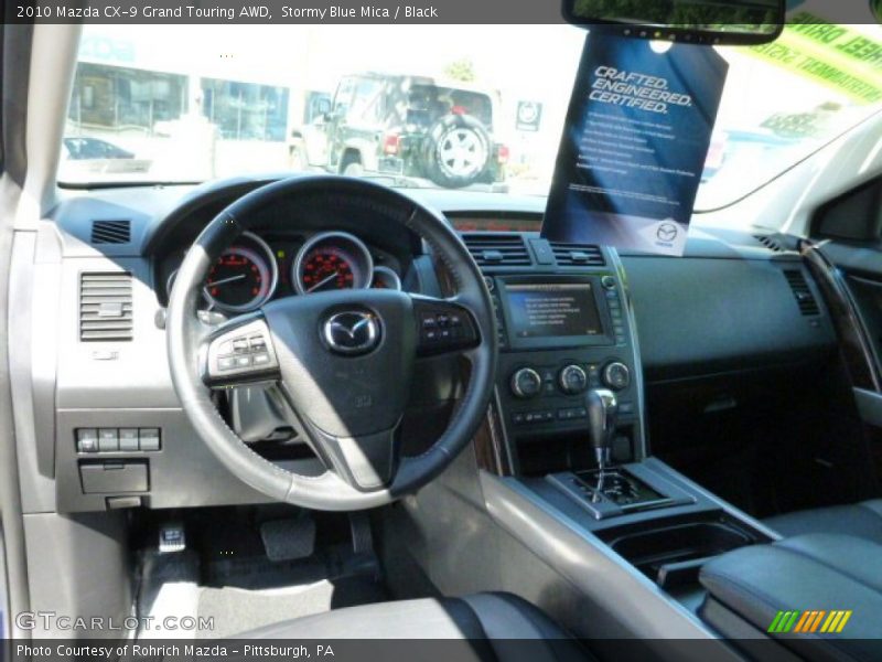 Stormy Blue Mica / Black 2010 Mazda CX-9 Grand Touring AWD