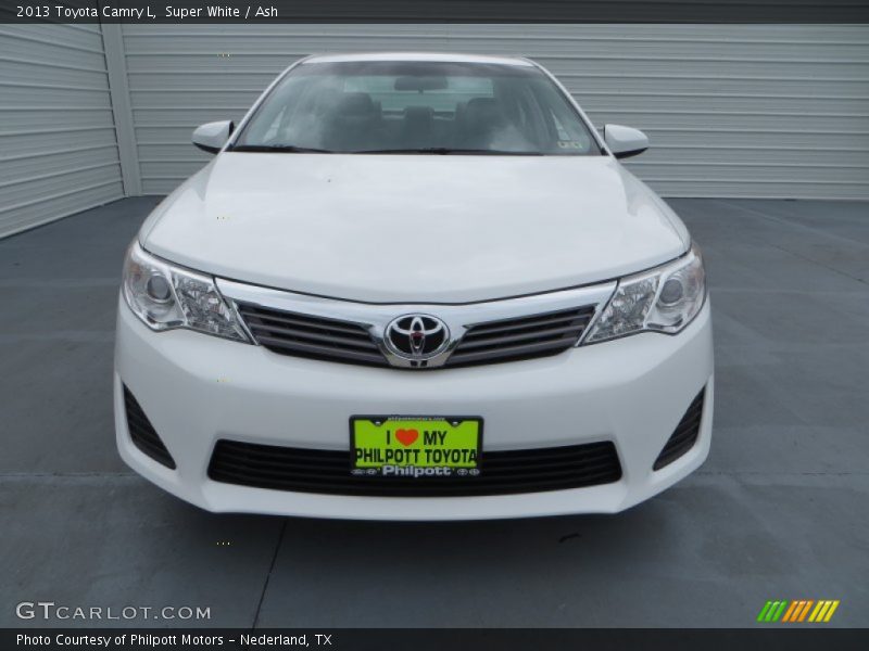 Super White / Ash 2013 Toyota Camry L