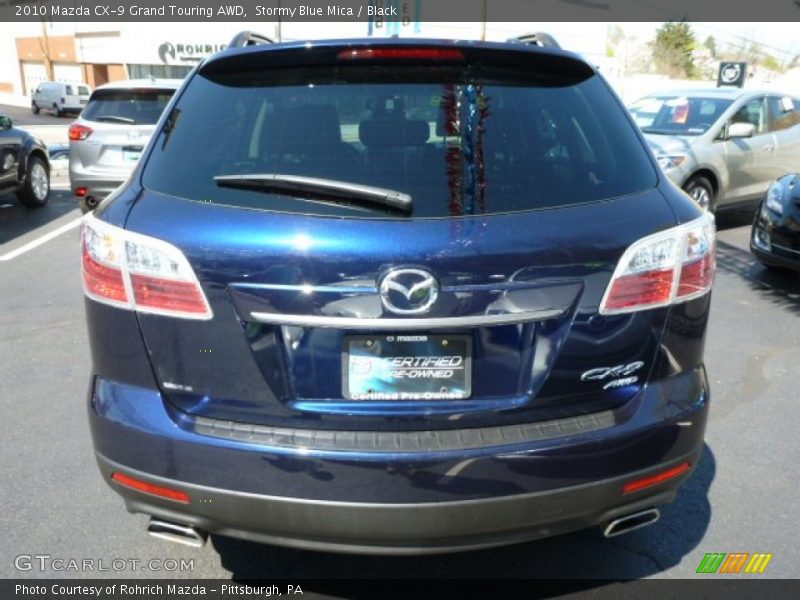 Stormy Blue Mica / Black 2010 Mazda CX-9 Grand Touring AWD
