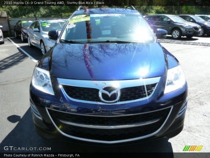 Stormy Blue Mica / Black 2010 Mazda CX-9 Grand Touring AWD