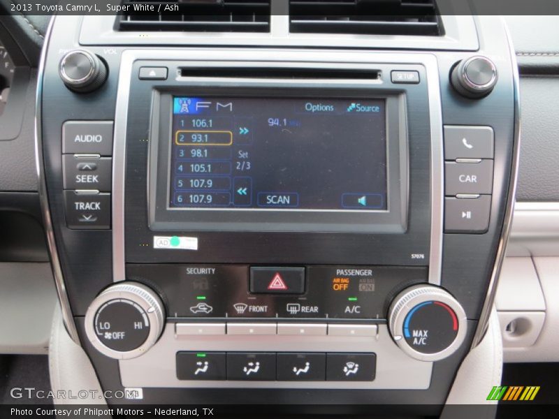 Super White / Ash 2013 Toyota Camry L