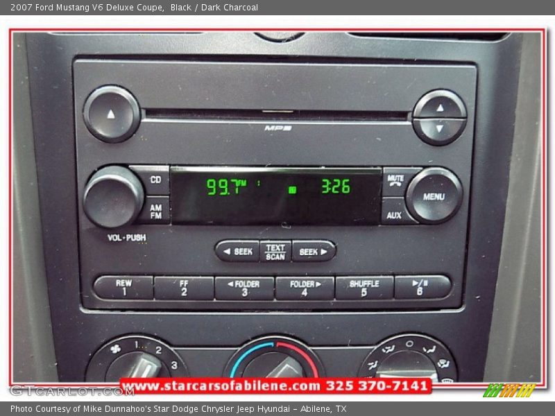 Black / Dark Charcoal 2007 Ford Mustang V6 Deluxe Coupe