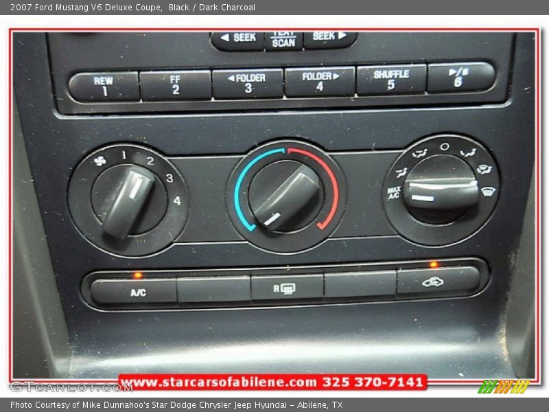Black / Dark Charcoal 2007 Ford Mustang V6 Deluxe Coupe