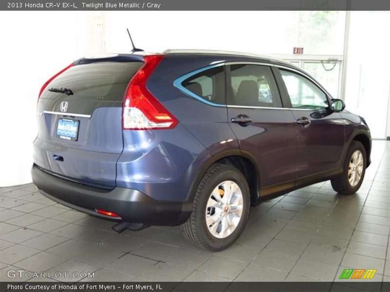 Twilight Blue Metallic / Gray 2013 Honda CR-V EX-L