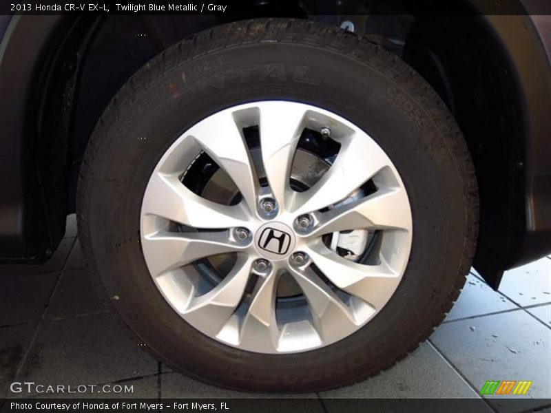 Twilight Blue Metallic / Gray 2013 Honda CR-V EX-L
