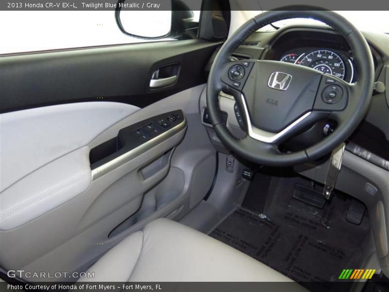 Twilight Blue Metallic / Gray 2013 Honda CR-V EX-L