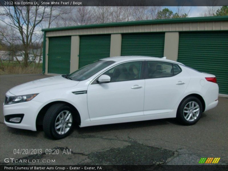 Snow White Pearl / Beige 2012 Kia Optima LX