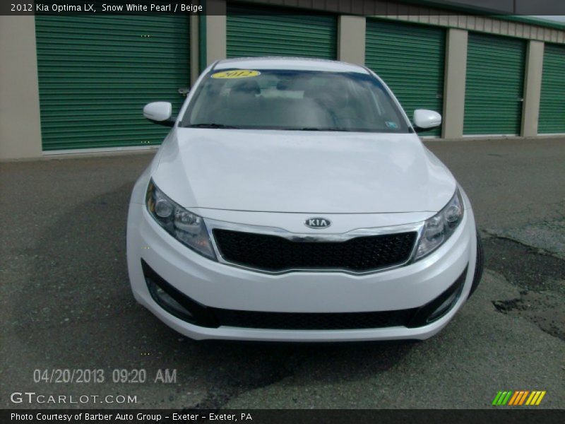 Snow White Pearl / Beige 2012 Kia Optima LX