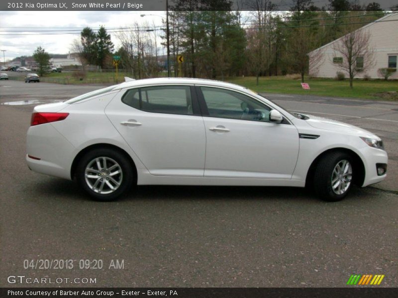 Snow White Pearl / Beige 2012 Kia Optima LX