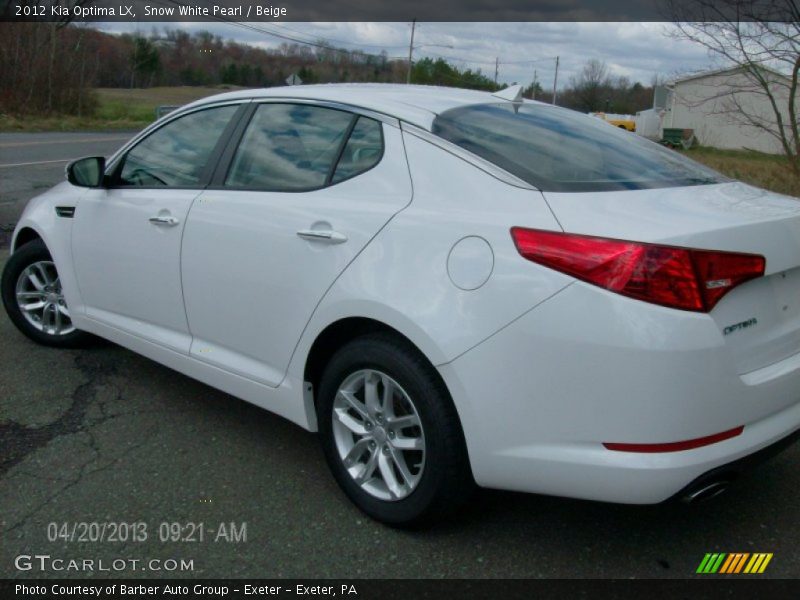 Snow White Pearl / Beige 2012 Kia Optima LX