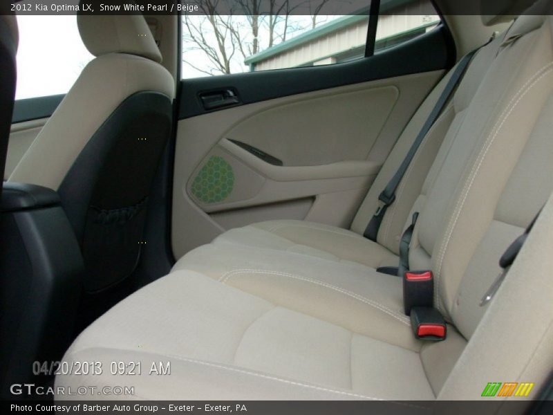 Snow White Pearl / Beige 2012 Kia Optima LX