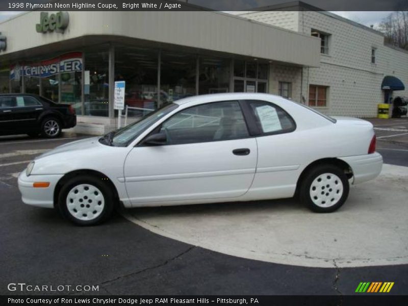 Bright White / Agate 1998 Plymouth Neon Highline Coupe