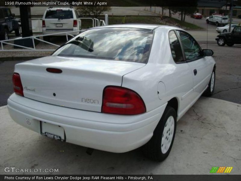 Bright White / Agate 1998 Plymouth Neon Highline Coupe