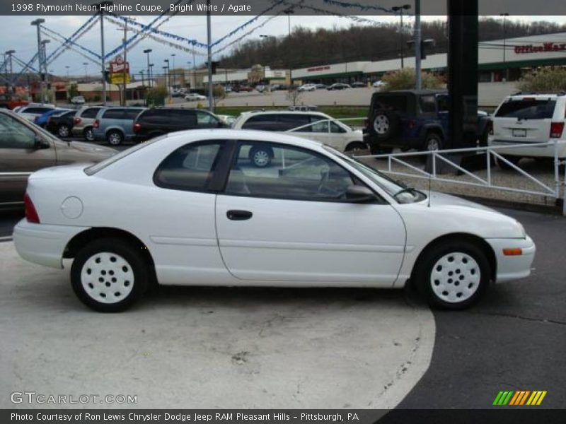 Bright White / Agate 1998 Plymouth Neon Highline Coupe