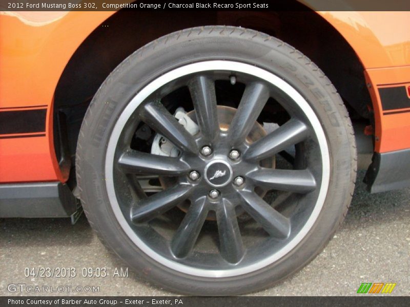 Competition Orange / Charcoal Black Recaro Sport Seats 2012 Ford Mustang Boss 302