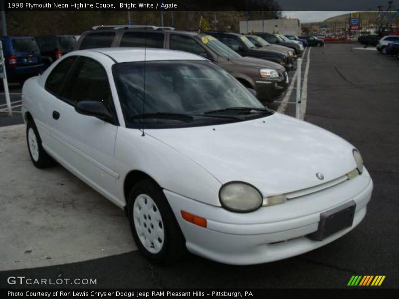 Bright White / Agate 1998 Plymouth Neon Highline Coupe