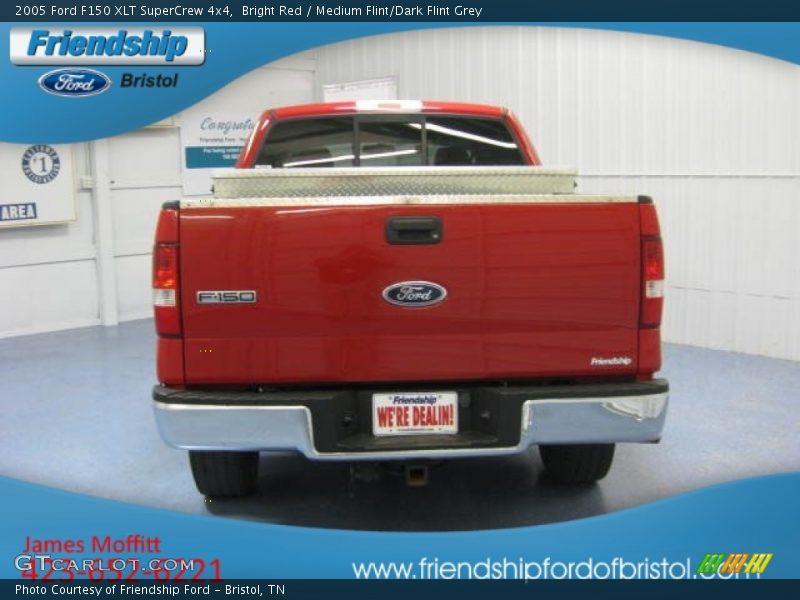 Bright Red / Medium Flint/Dark Flint Grey 2005 Ford F150 XLT SuperCrew 4x4