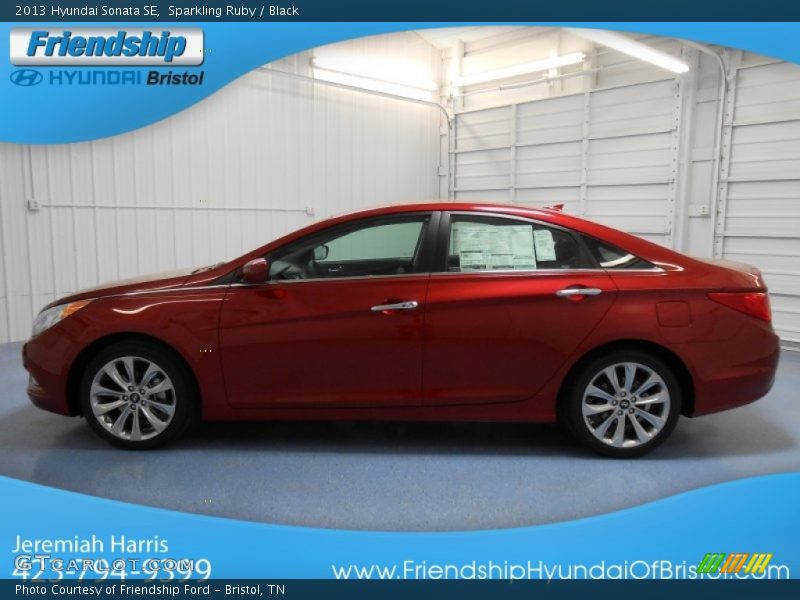 Sparkling Ruby / Black 2013 Hyundai Sonata SE