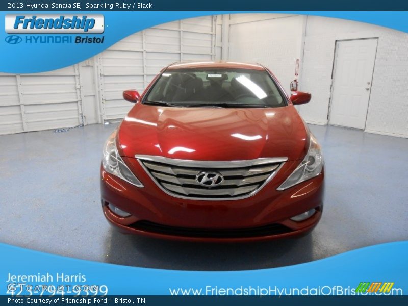 Sparkling Ruby / Black 2013 Hyundai Sonata SE