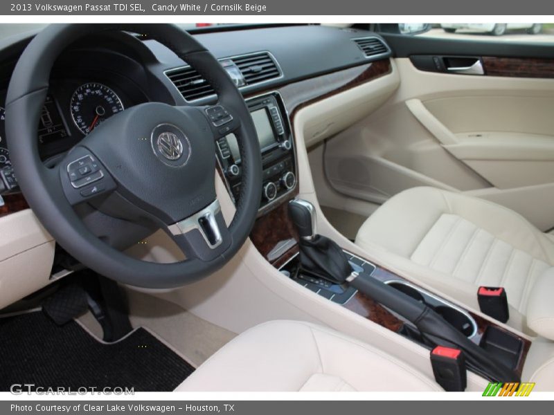 Candy White / Cornsilk Beige 2013 Volkswagen Passat TDI SEL