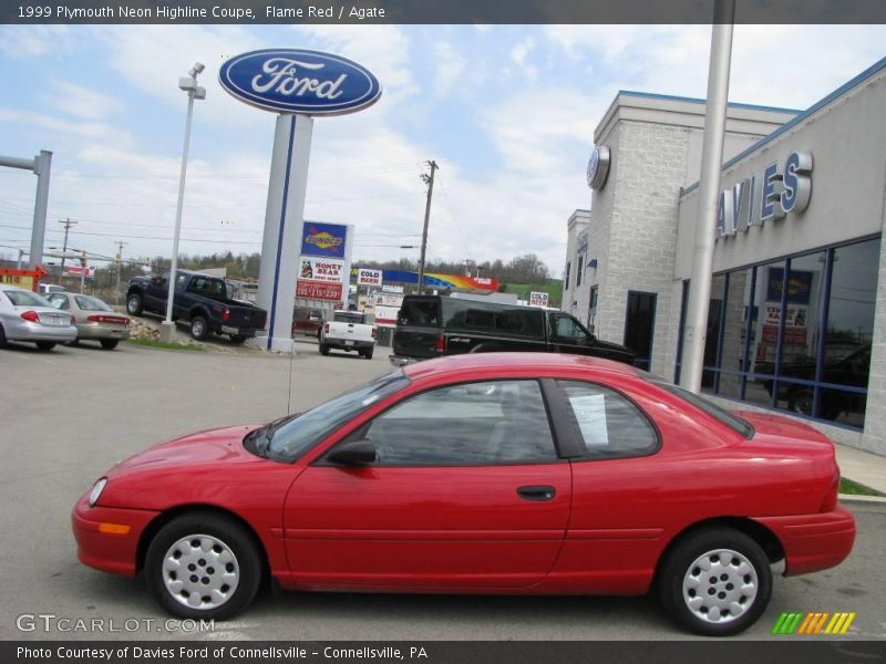 Flame Red / Agate 1999 Plymouth Neon Highline Coupe