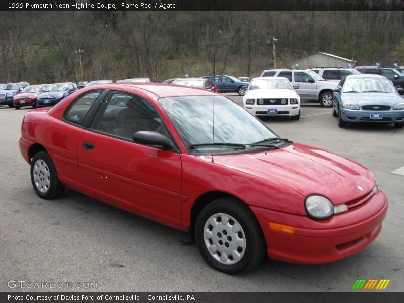 Flame Red / Agate 1999 Plymouth Neon Highline Coupe