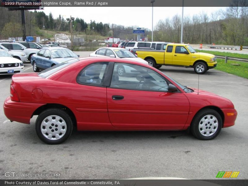 Flame Red / Agate 1999 Plymouth Neon Highline Coupe
