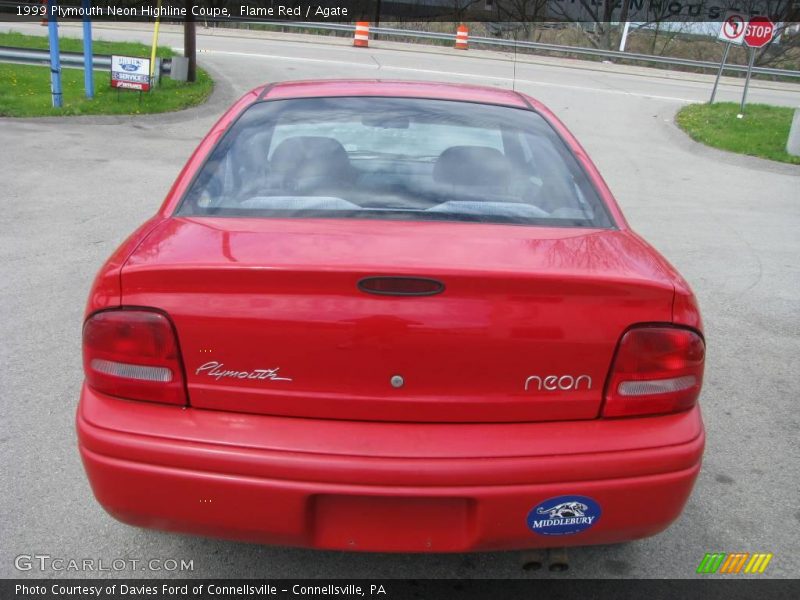 Flame Red / Agate 1999 Plymouth Neon Highline Coupe