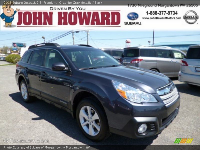 Graphite Gray Metallic / Black 2013 Subaru Outback 2.5i Premium