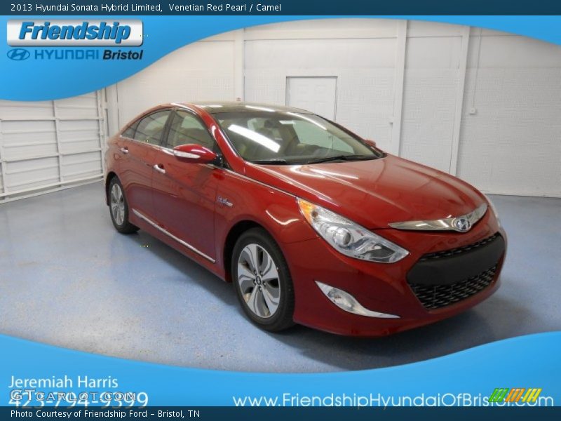 Venetian Red Pearl / Camel 2013 Hyundai Sonata Hybrid Limited