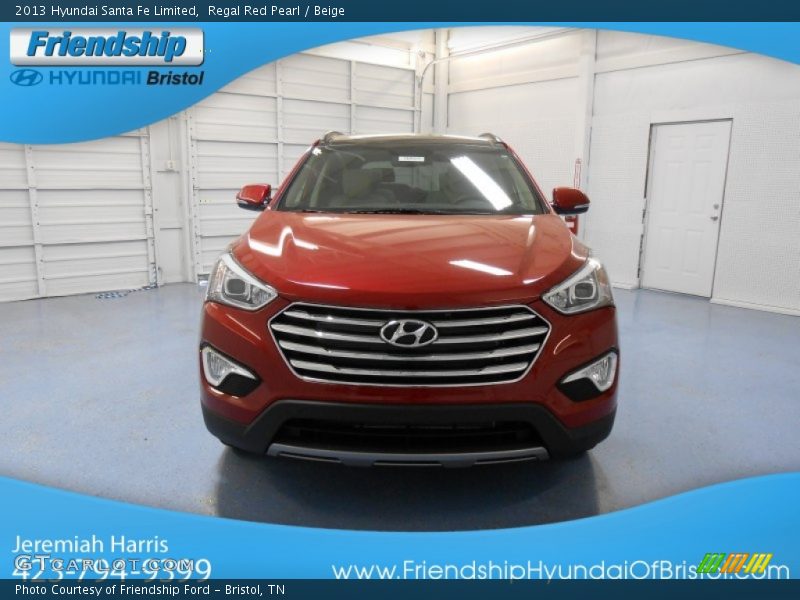 Regal Red Pearl / Beige 2013 Hyundai Santa Fe Limited