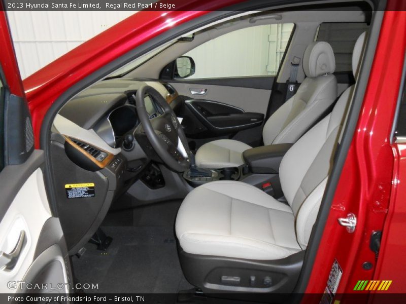 Regal Red Pearl / Beige 2013 Hyundai Santa Fe Limited