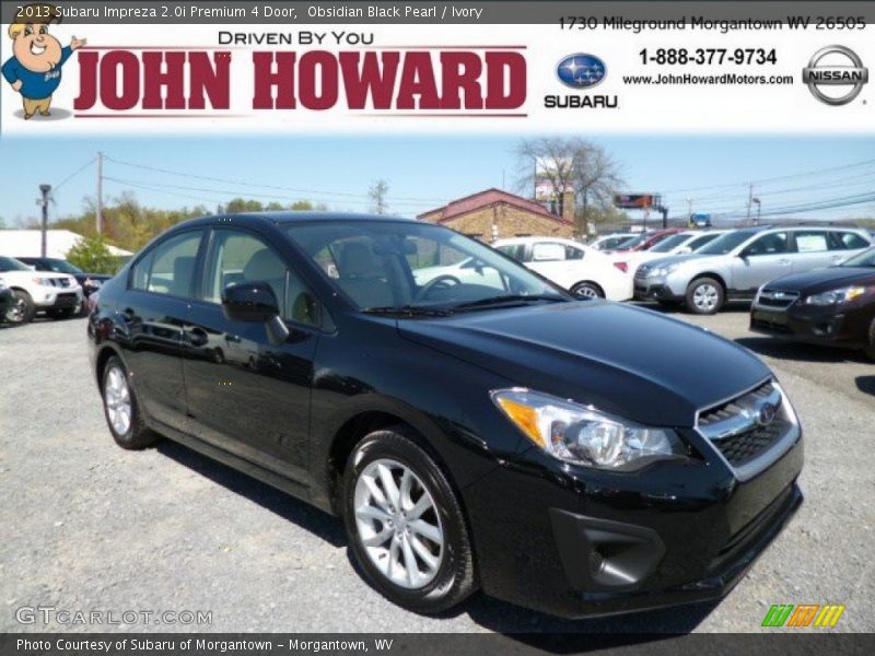 Obsidian Black Pearl / Ivory 2013 Subaru Impreza 2.0i Premium 4 Door