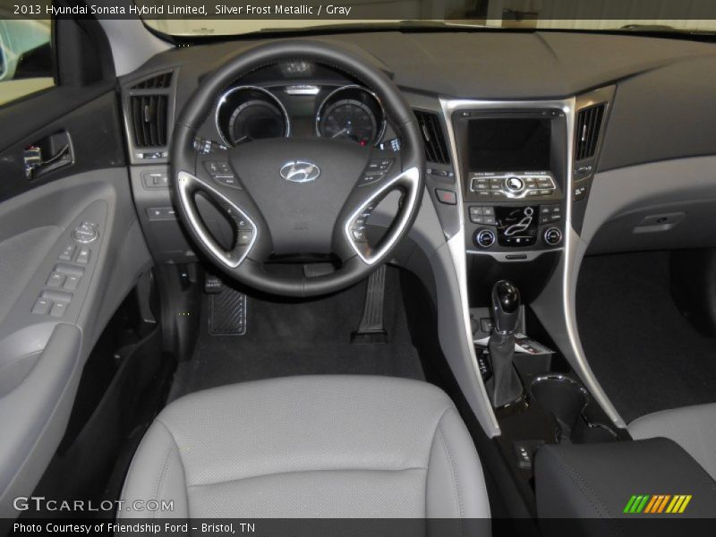 Silver Frost Metallic / Gray 2013 Hyundai Sonata Hybrid Limited