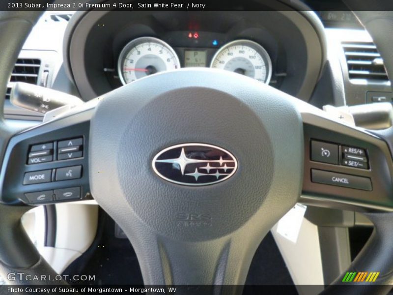 Satin White Pearl / Ivory 2013 Subaru Impreza 2.0i Premium 4 Door