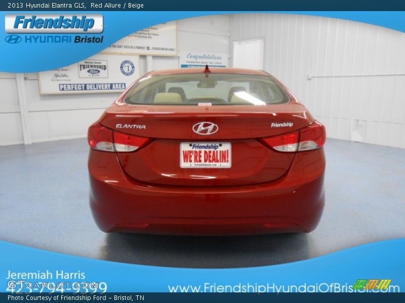 Red Allure / Beige 2013 Hyundai Elantra GLS