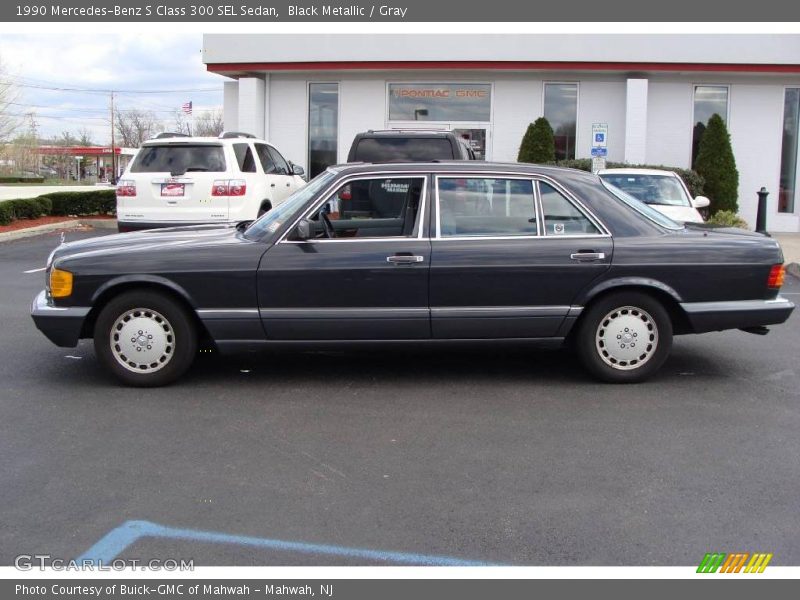 Black Metallic / Gray 1990 Mercedes-Benz S Class 300 SEL Sedan