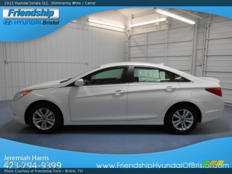 Shimmering White / Camel 2013 Hyundai Sonata GLS