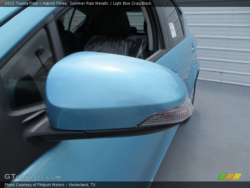 Summer Rain Metallic / Light Blue Gray/Black 2013 Toyota Prius c Hybrid Three